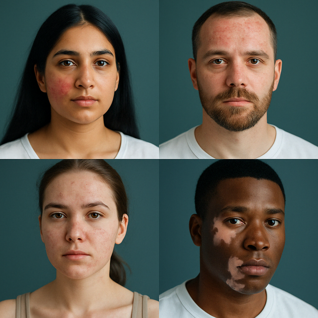 Common skin conditions treated with homeopathy - eczema, psoriasis, acne and vitiligo