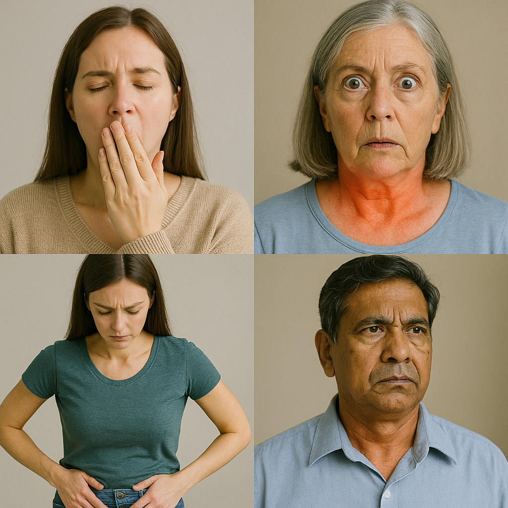 Thyroid gland illustration - homeopathic treatment for hypothyroidism and Hashimoto's